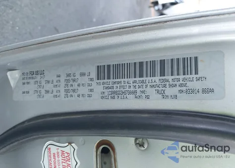 2017 Ram 1500 Slt 4X2 6'4 Box from USA, damaged, VIN 1C6RR6GG3HS730009